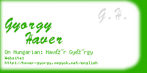 gyorgy haver business card